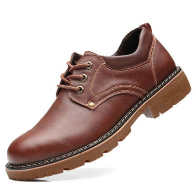 men shoes 2021 Mens Fashion Leather Work Shoes Lace Up Casual